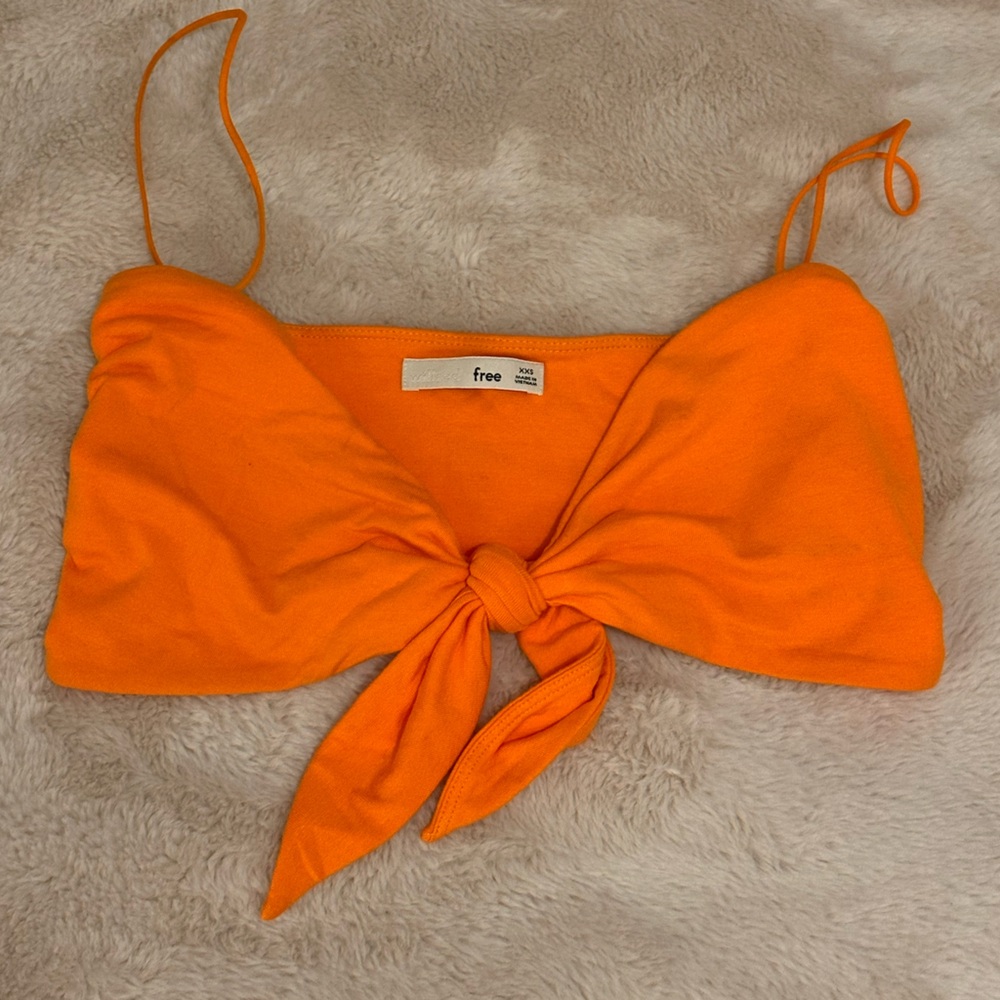 Wilfred - orange cropped tie tank 🧡